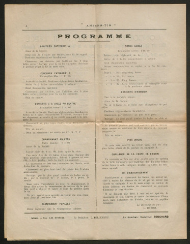 Amiens-tir, organe officiel de l'amicale des anciens sous-officiers, caporaux et soldats d'Amiens, numéro 37 (mai 1934)
