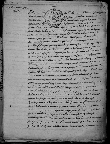 Etude de Me François Henin à Amiens (étude n°3). Minutes de l'année 1741