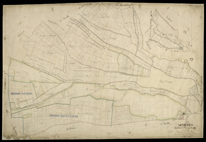 Plan du cadastre napoléonien - Hescamps (Agnières) : Mont de Preuzel (Le), D2