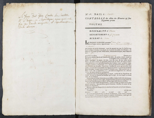 Contrôle des actes du bureau de Corbie pour la période du 3 avril 1776 au 9 septembre 1778