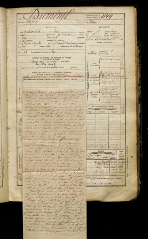 Duminil, Alphonse, né le 14 octobre 1883 à Rue (Somme), classe 1903, matricule n° 1149, Bureau de recrutement d'Abbeville