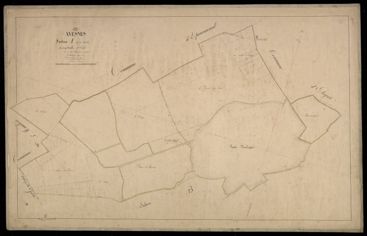 Plan du cadastre napoléonien - Avesnes-Chaussoy (Avesnes) : Chef-lieu (Le), A1