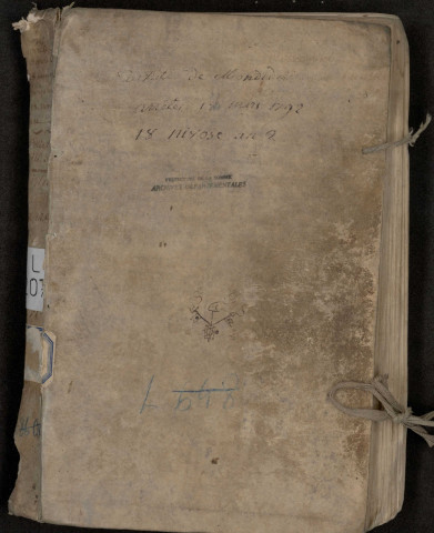 Délibérations du Directoire du district de Montdidier : 28 mars 1793-7 janvier 1794