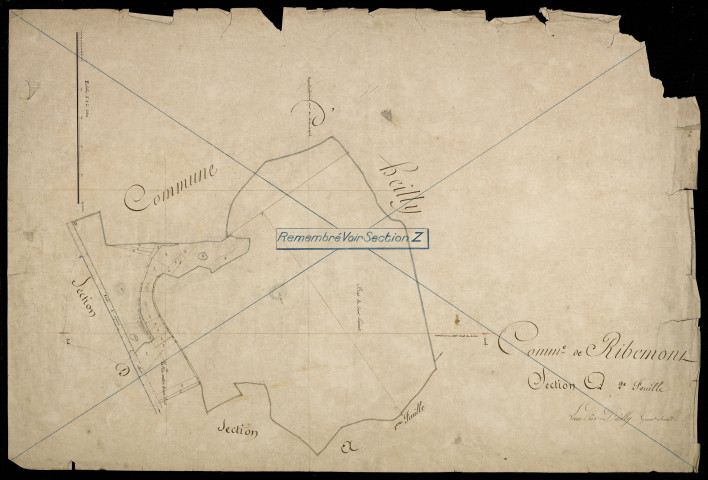 Plan du cadastre napoléonien - Ribemont-sur-Ancre (Ribemont) : A2