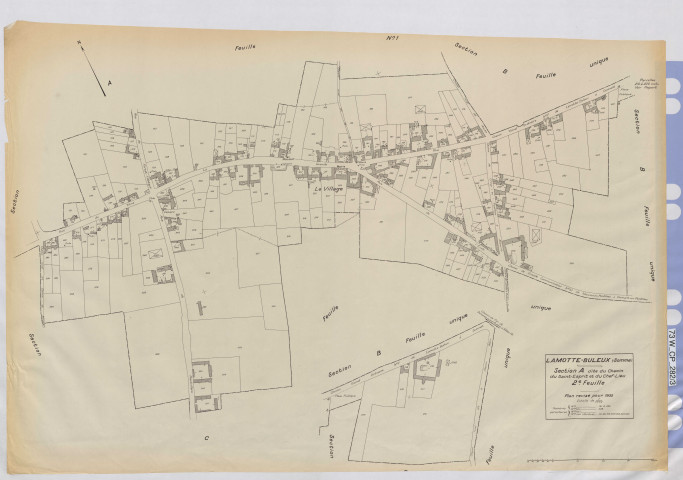 Plan du cadastre rénové - Lamotte-Buleux : section A2