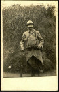 Portrait du soldat Gustave Lecomte du 70e Régiment d'Infanterie. Au verso mention "Guerre 1914-15-16, à sa chère Marguerite, Gustave"