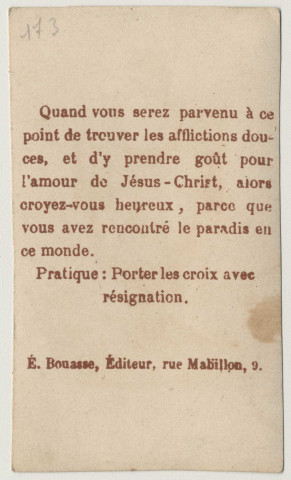 Diadème sanglant de Jésus mon Sauveur, Ah ! Sois aussi ma part, mon trésor mon bonheur ! Les instruments de la Passion. Une exhortation