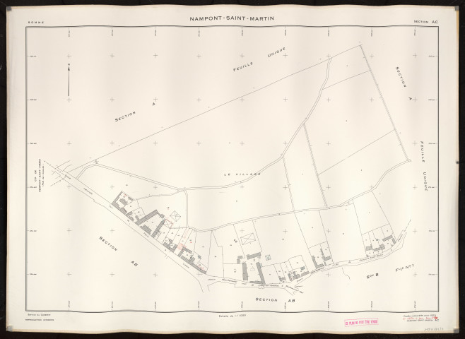 Plan du cadastre rénové - Nampont-Saint-Martin : section AC