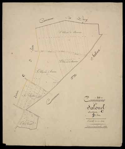 Plan du cadastre napoléonien - Salouel : C1 (ancienne section C2 de salouel)