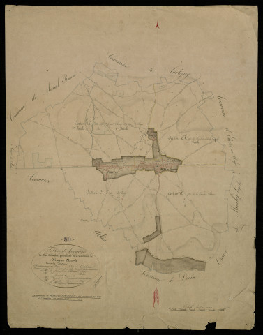 Plan du cadastre napoléonien - Estrees-Mons (Mons-en-Chaussée) : tableau d'assemblage