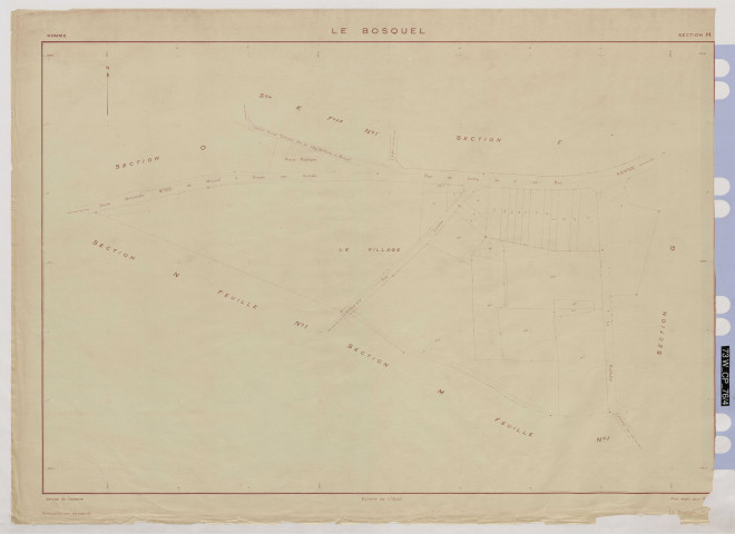Plan du cadastre rénové - Bosquel : section H