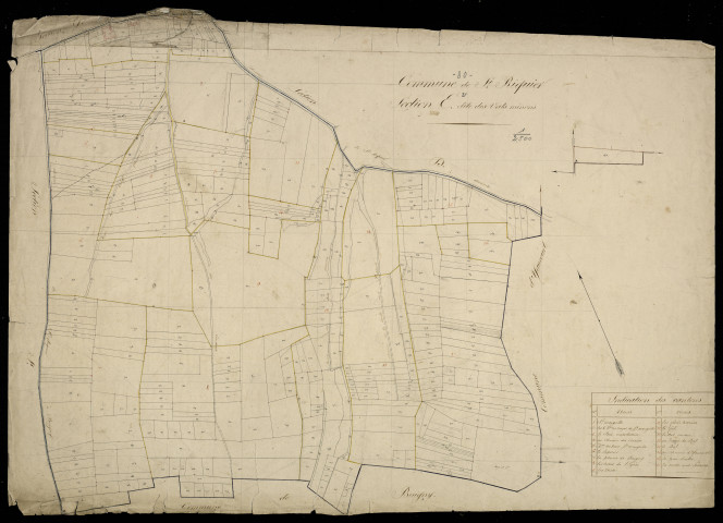 Plan du cadastre napoléonien - Saint-Riquier (Saint Riquier) : Vals minons (les), E