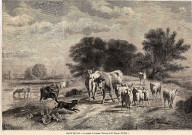 Salon de 1859.- Le retour à la ferme. Tableau de M. Troyon. (n° 2901)