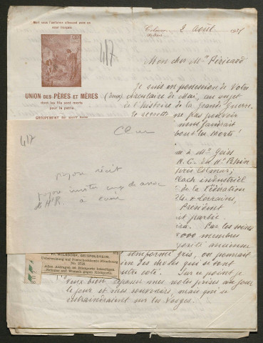 Témoignage de Clur, Jean-Baptiste et correspondance avec Jacques Péricard