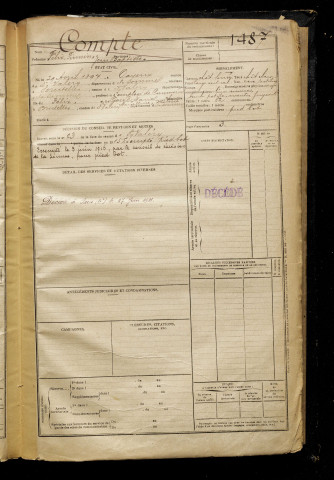 Compte, Félix Firmin Jean Baptiste, né le 29 avril 1897 à Cayeux-sur-Mer (Somme), classe 1917, matricule n° 1487, Bureau de recrutement d'Abbeville