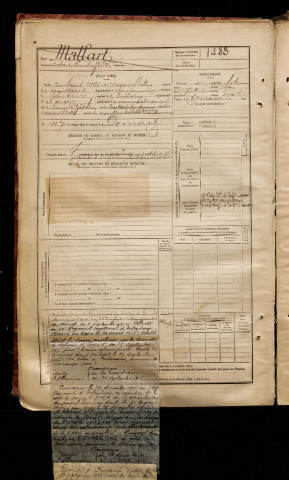 Mallart, Octave Emile Jean Baptiste, né le 20 mars 1873 à Neuvillette (Somme), classe 1893, matricule n° 1488, Bureau de recrutement d'Abbeville