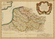 Carte des gouvernements de Flandre Françoise, d'Artois, de Picardie et du Boulenois, assujettie au Cid et Projettée par Mr Bonne Mtre de Mathématiques à Paris