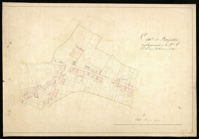 Plan du cadastre napoléonien - Bazentin : développement de la section A
