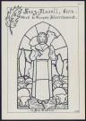 Seez-Mesnil-en-Ouches (Eure) : vitrail de François Décorchemont “le bon pasteur” - (Reproduction interdite sans autorisation - © Claude Piette)