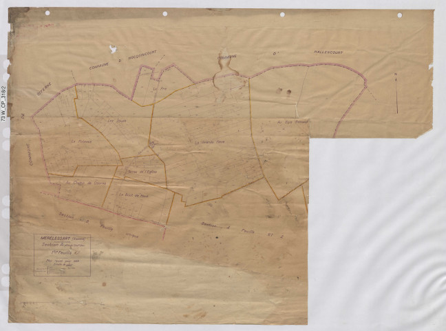 Plan du cadastre rénové - Mérélessart : section A1