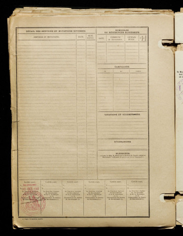 Savary, Henri Félicien Gustave, né le 22 février 1890 à Aubigny (Somme), classe 1910, matricule n° 960, Bureau de recrutement d'Amiens