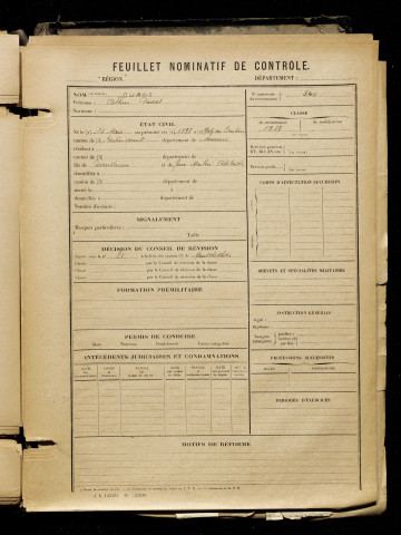 Dubois, Arthur Pascal, né le 13 mars 1898 à Metz-en-Couture (Pas-de-Calais), classe 1918, matricule n° 240, Bureau de recrutement de Péronne