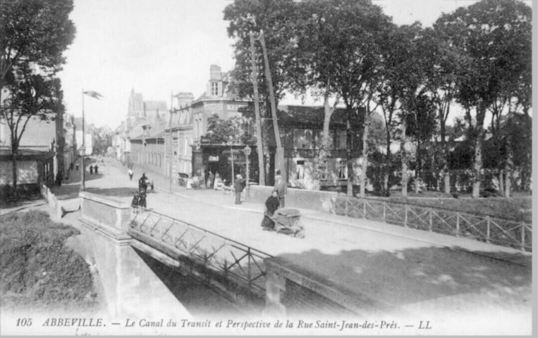 Le canal du transit et perspective de la rue Saint-Jean-des-Prés