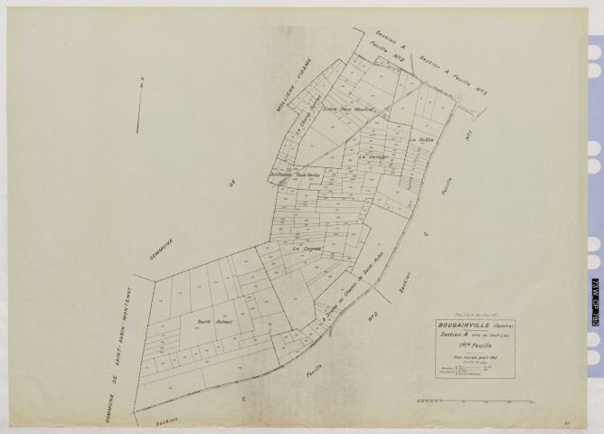 Plan du cadastre rénové - Bougainville : section A1