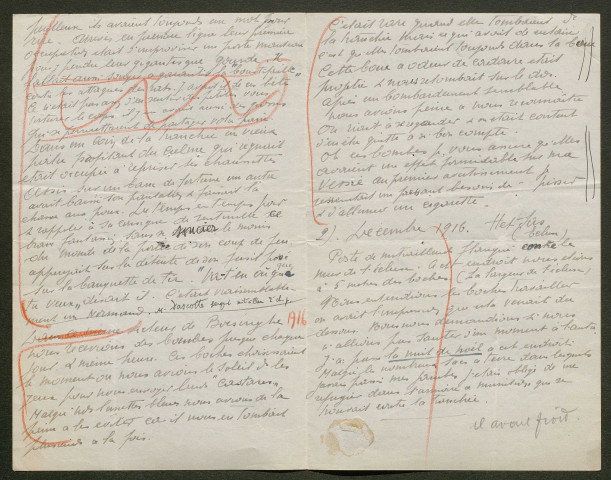 Témoignage de Dascotte, Maurice (Sergent mitrailleur) et correspondance avec Jacques Péricard