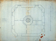 Modifications apportées à la façade principale et à la distribution intérieure du château d'eau : plan du deuxième étage dressé par Rousseau