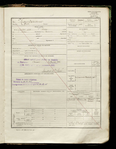 Handecoeur, Hector, né le 02 juillet 1898 à Sedan (Ardennes), classe 1918, matricule n° 456, Bureau de recrutement d'Abbeville