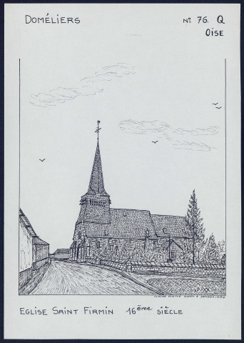 Doméliers (Oise) : église Saint-Firmin XVIe siècle - (Reproduction interdite sans autorisation - © Claude Piette)