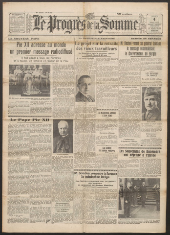 Le Progrès de la Somme, numéro 21714, 4 mars 1939