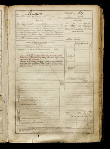 Bongard, Alida Charles Eugène, né le 25 juillet 1881 à Tertry (Somme), classe 1901, matricule n° 887, Bureau de recrutement de Péronne