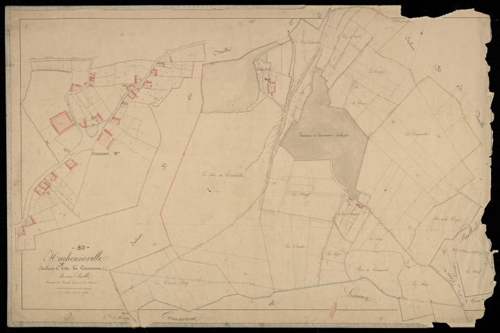 Plan du cadastre napoléonien - Hucheneville : Caumont, C