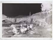 Nice le Pont des Anges sur le Paillon, les blanchisseuses - avril 1905