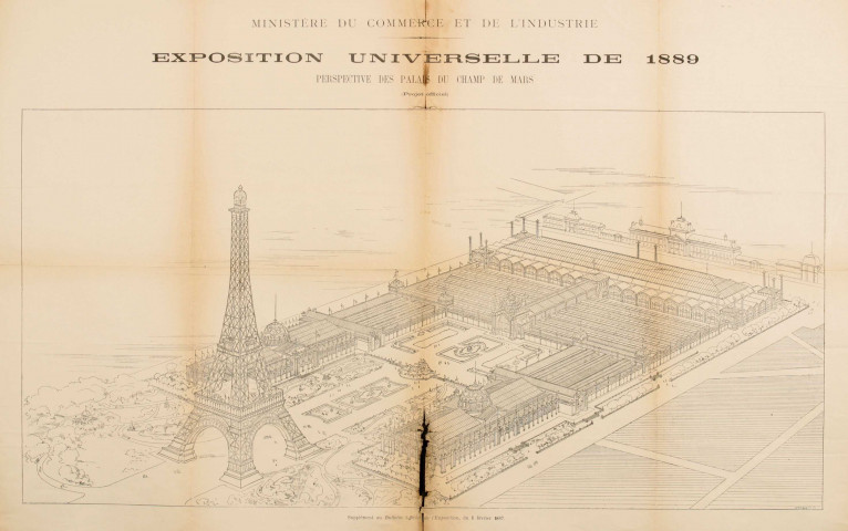 Exposition universelle de 1889 : perspective des palais du champ de mars