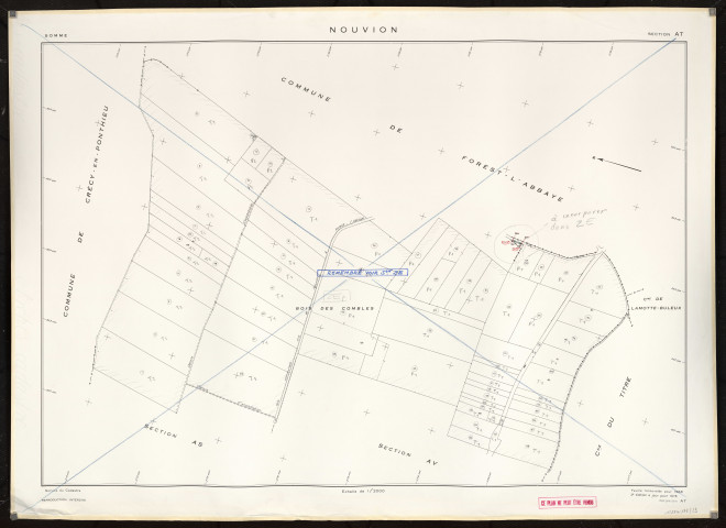 Plan du cadastre rénové - Nouvion : section AT