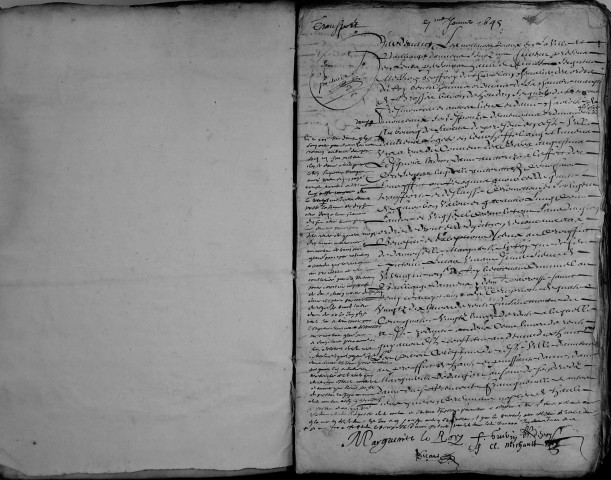 Etude de Me Antoine Ricard à Amiens (étude n°25). Minutes de l'année 1645