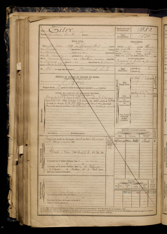 Titre, Gustave Emile, né le 21 mars 1869 à Hardivillers (Oise), classe 1889, matricule n° 982, Bureau de recrutement d'Amiens