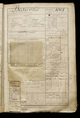 Beauvais, Maurice Albert Marc, né le 25 avril 1890 à Auxerre (Yonne), classe 1910, matricule n° 1067, Bureau de recrutement d'Abbeville