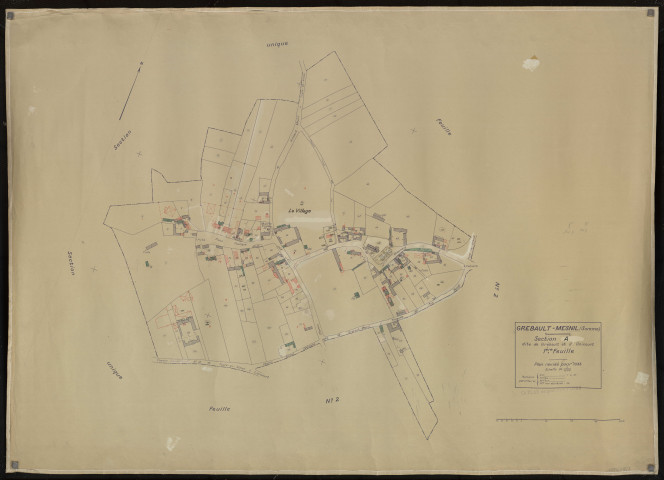 Plan du cadastre rénové - Grébault-Mesnil : section A1