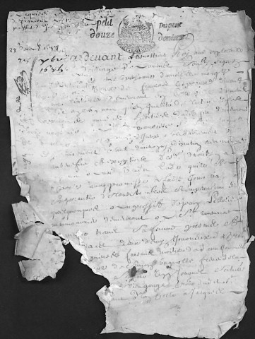 Etude de Me Henri Louette à Amiens (étude n°22). Minutes de l'année 1684