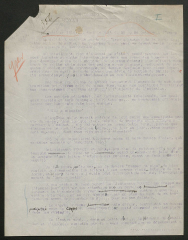 Témoignage de Goemanne, Maurice (Sergent) et correspondance avec Jacques Péricard