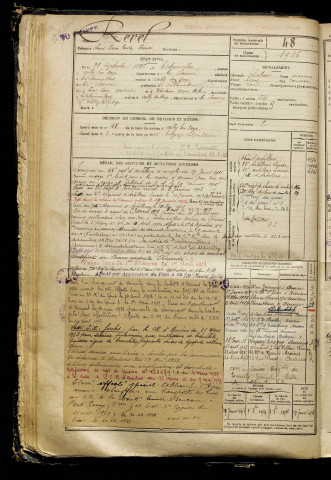 Revel, Louis Pierre Gaston Irénée, né le 28 septembre 1896 à Esclainvillers (Somme), classe 1916, matricule n° 48, Bureau de recrutement de Péronne