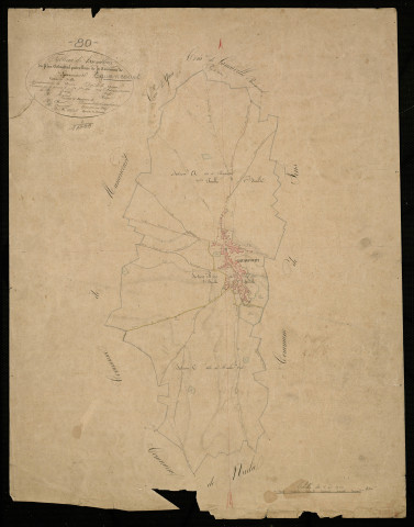 Plan du cadastre napoléonien - Equancourt (Equaucourt) : tableau d'assemblage