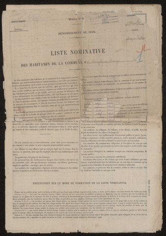 Recensement de la population : Noyelles-en-Chaussée (1946)