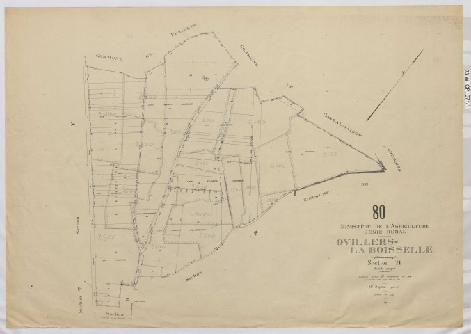 Plan du cadastre rénové - Ovillers-la-Boiselle : section R