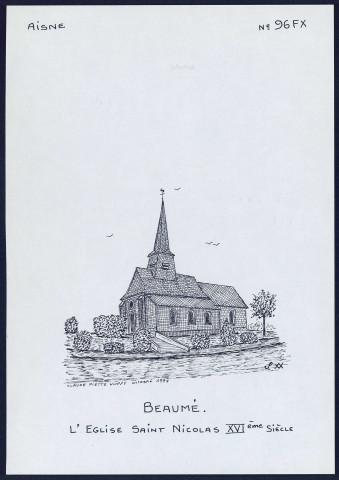 Beaumé (Aisne) : l'église - (Reproduction interdite sans autorisation - © Claude Piette)