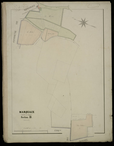 Plan du cadastre napoléonien - Marquaix : B